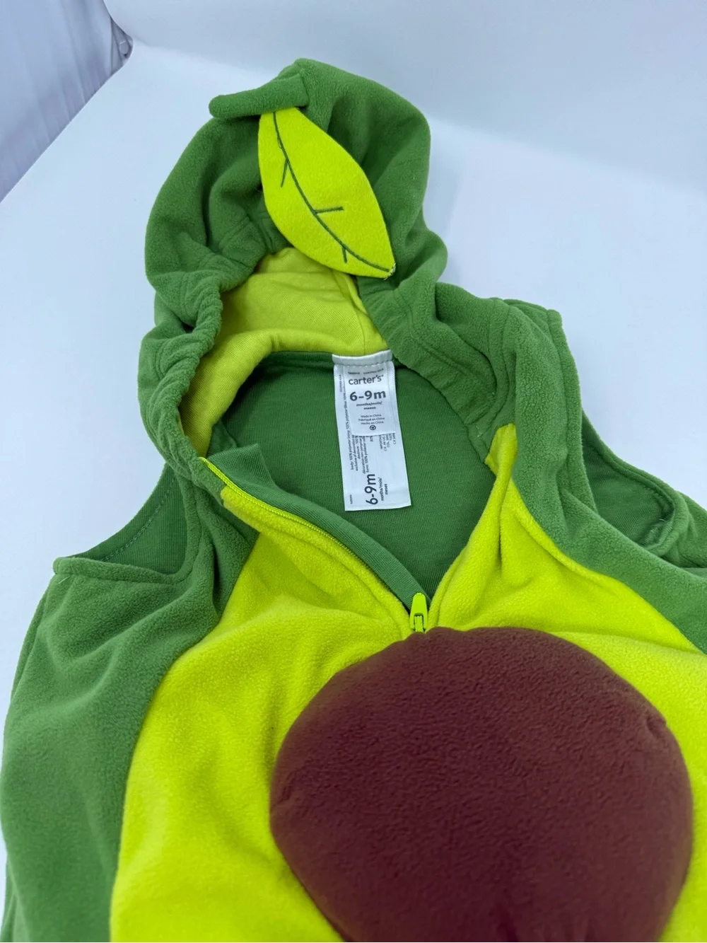 Carters Green Avocado One Piece Halloween Costume 6-9 Months